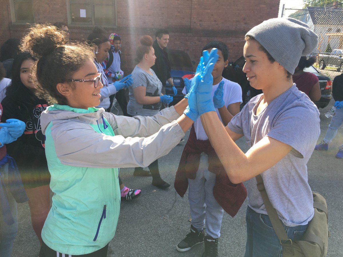 Group of NFA West students clean up surrounding community