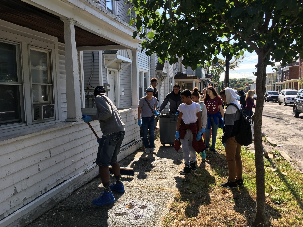 Group of NFA West students clean up surrounding community