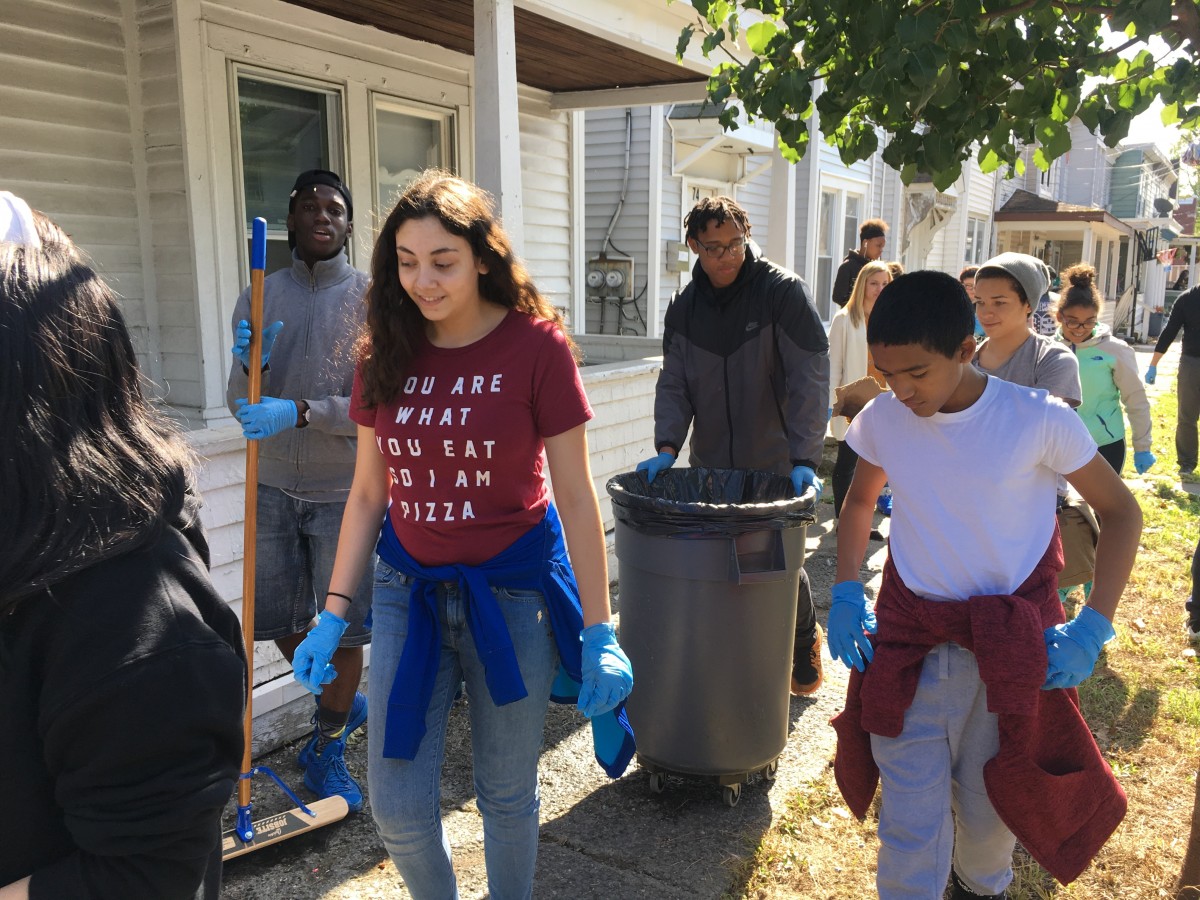 Group of NFA West students clean up surrounding community