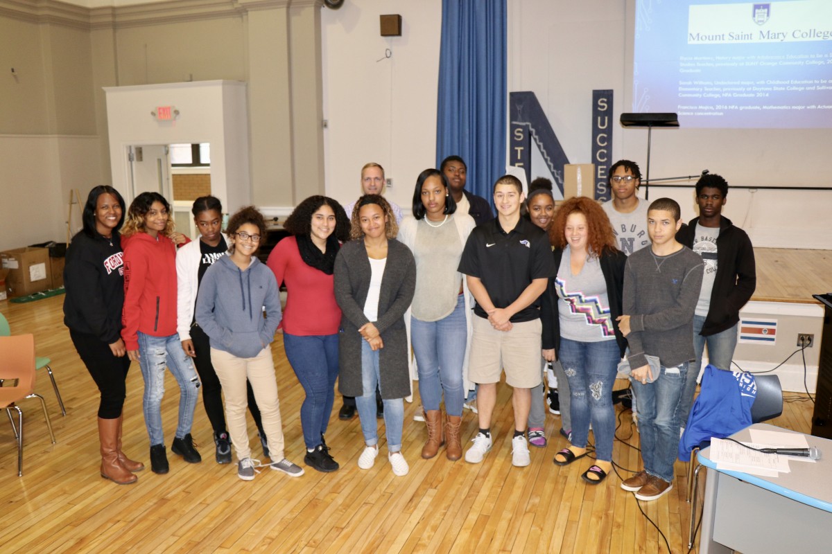 Student Advisory poses as a group