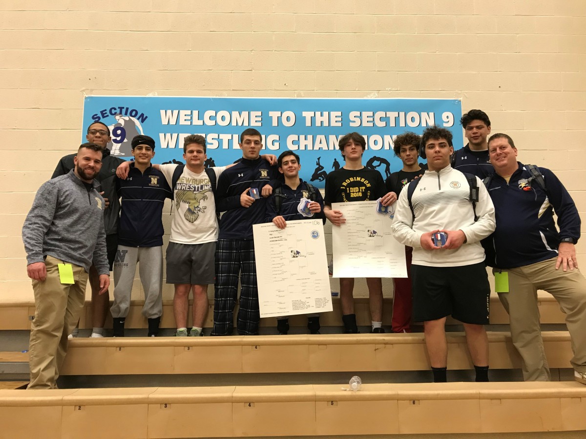 Team picture. Overall, Newburgh Wrestling finished in 3rd Place at the 2018 Section 9 Championships!