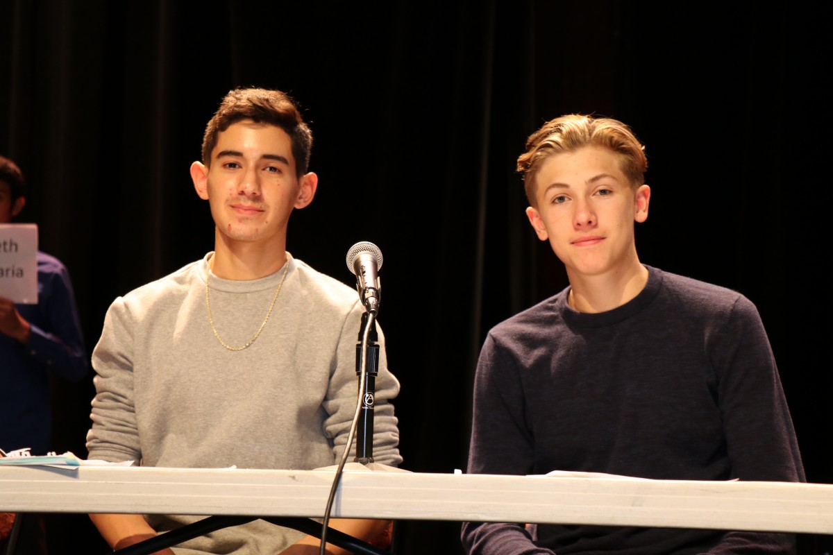 NFA students help tally the votes.