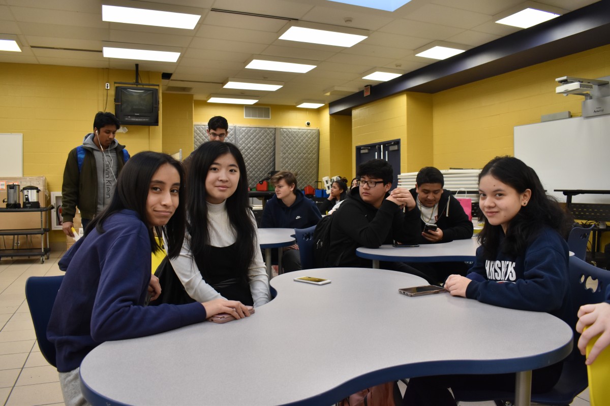 Students pose for a photo.