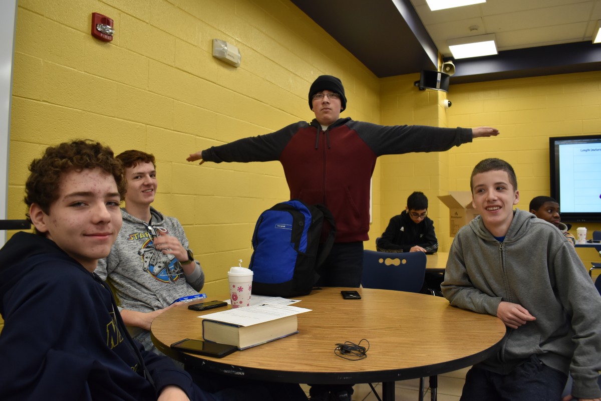 Students pose for a photo.