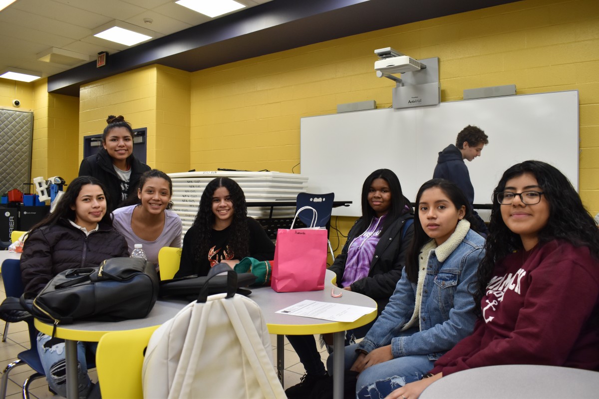 Students pose for a photo.