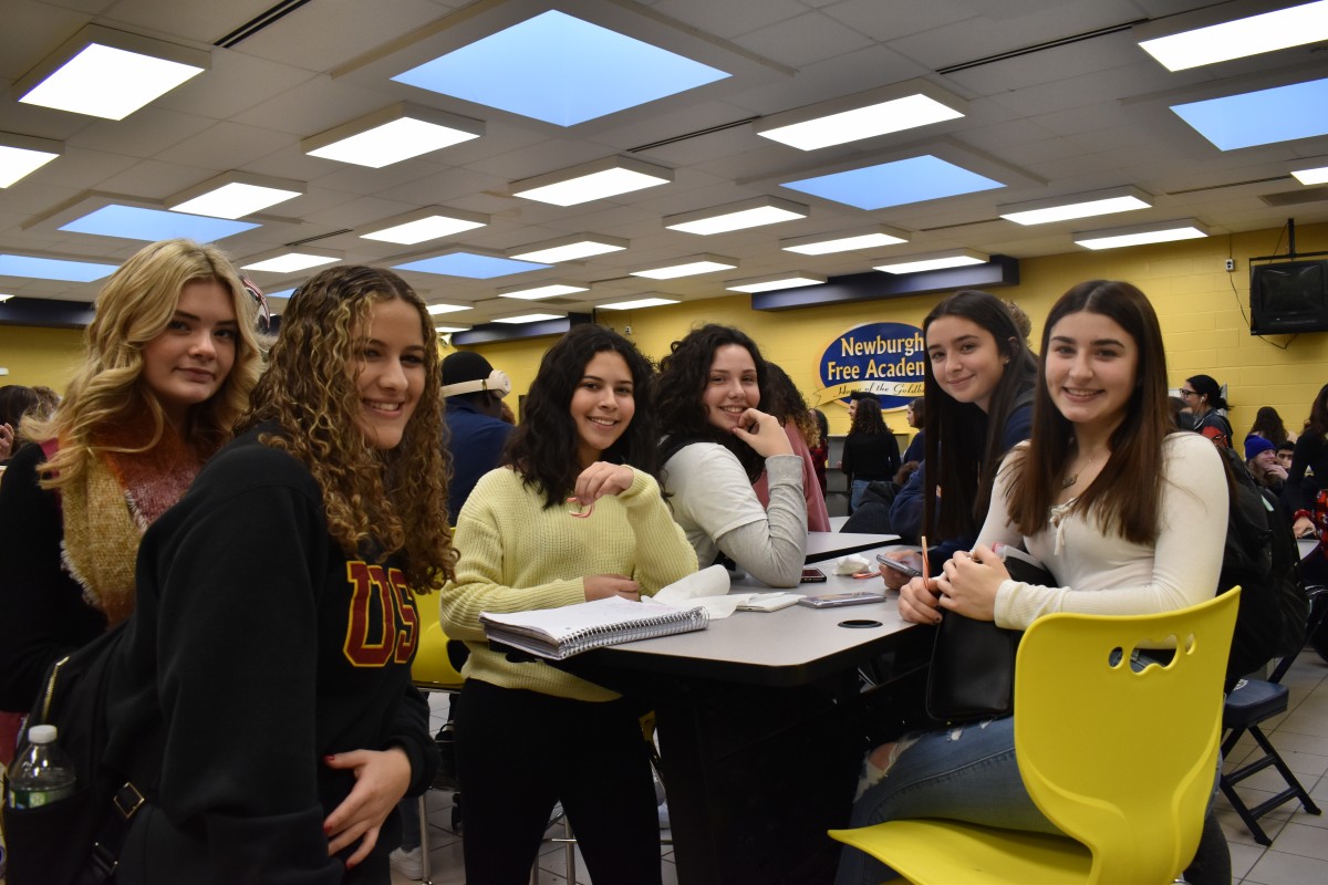 Students pose for a photo.