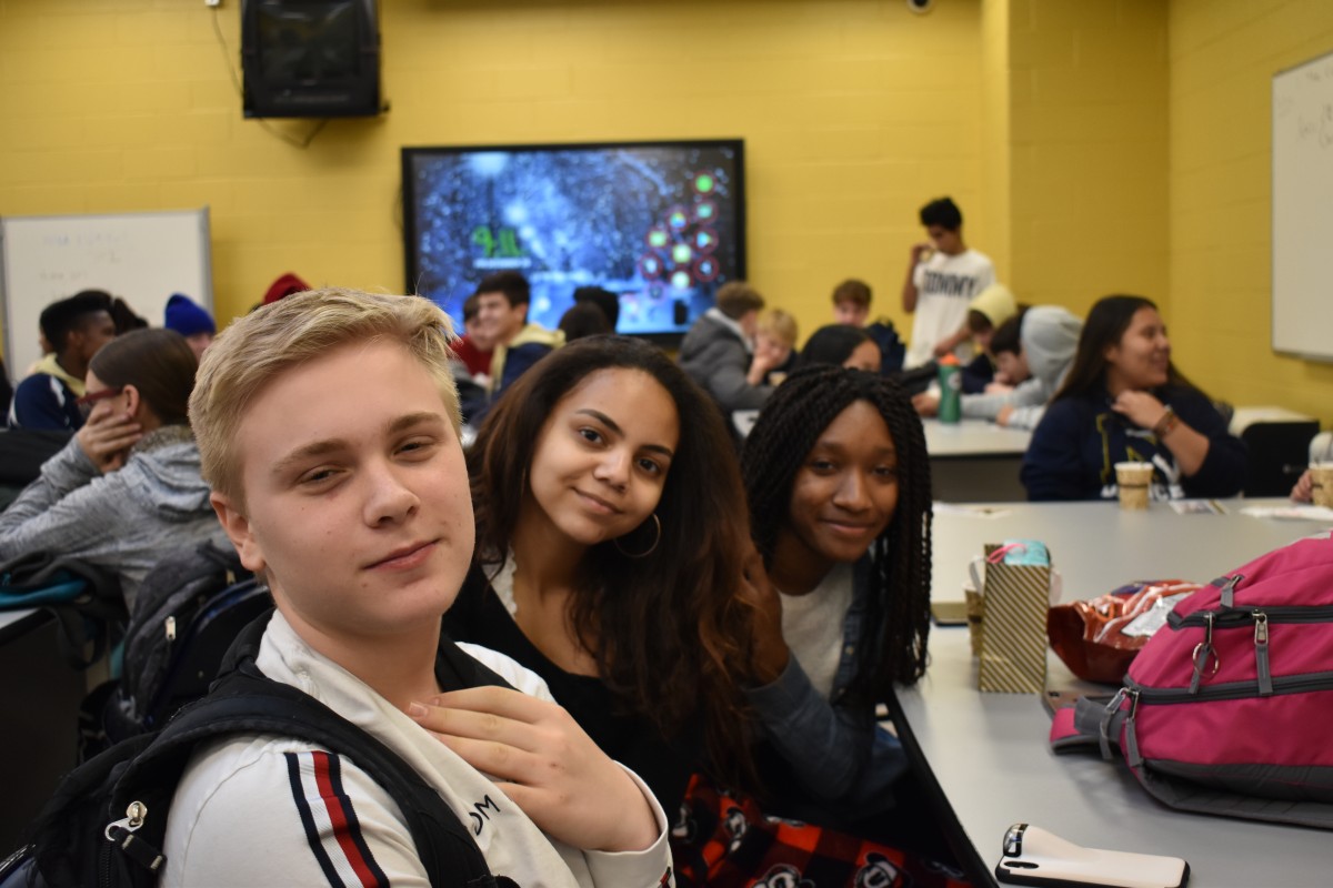 Students pose for a photo.