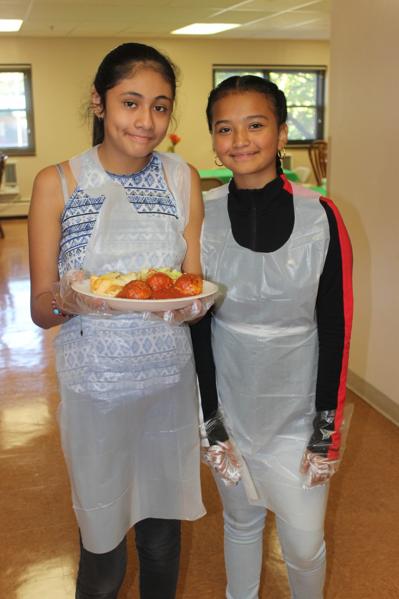 Two students who participated in the event