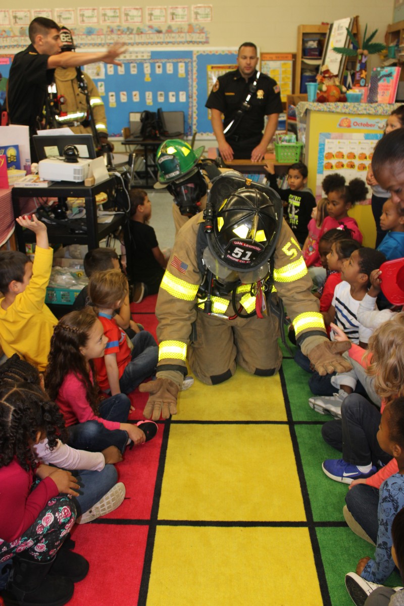 Firefighter in the classroom