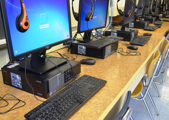 The computer in the new learning lab.