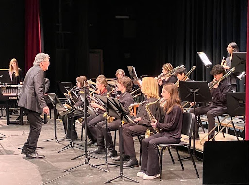 Mike Pacer conducting Junior High Jazz Band
