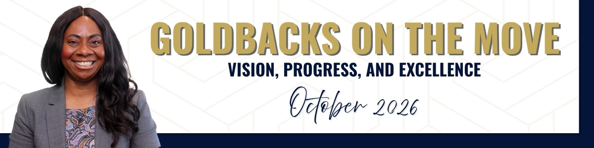 Goldbacks on the Move October 2026 newsletter header graphic for the Newburgh Enlarged City School District